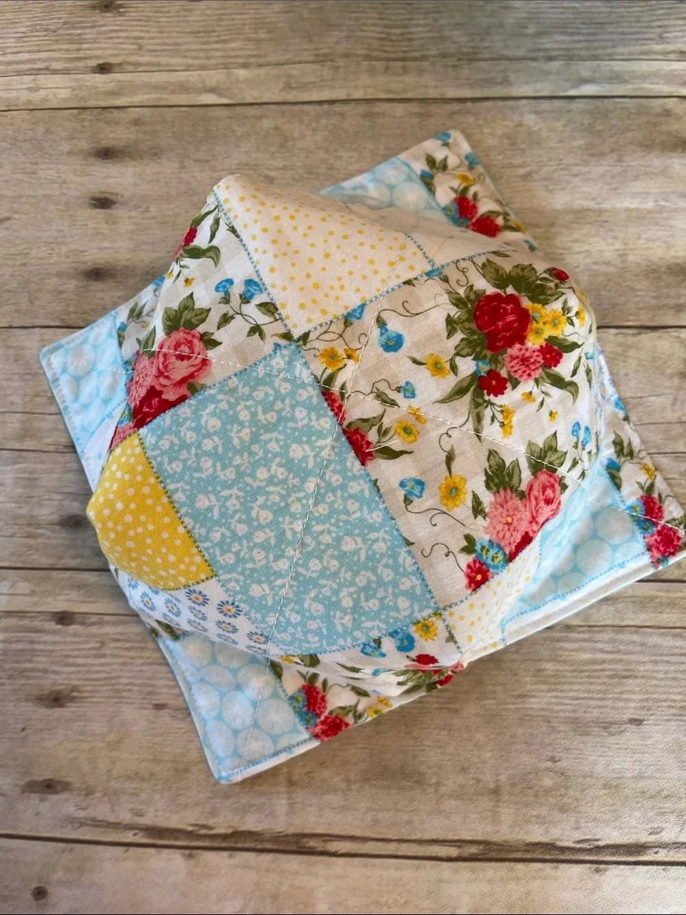 Micro/Ice Cream Bowl Cozy Pioneer Woman Fabric Bowl Reversible